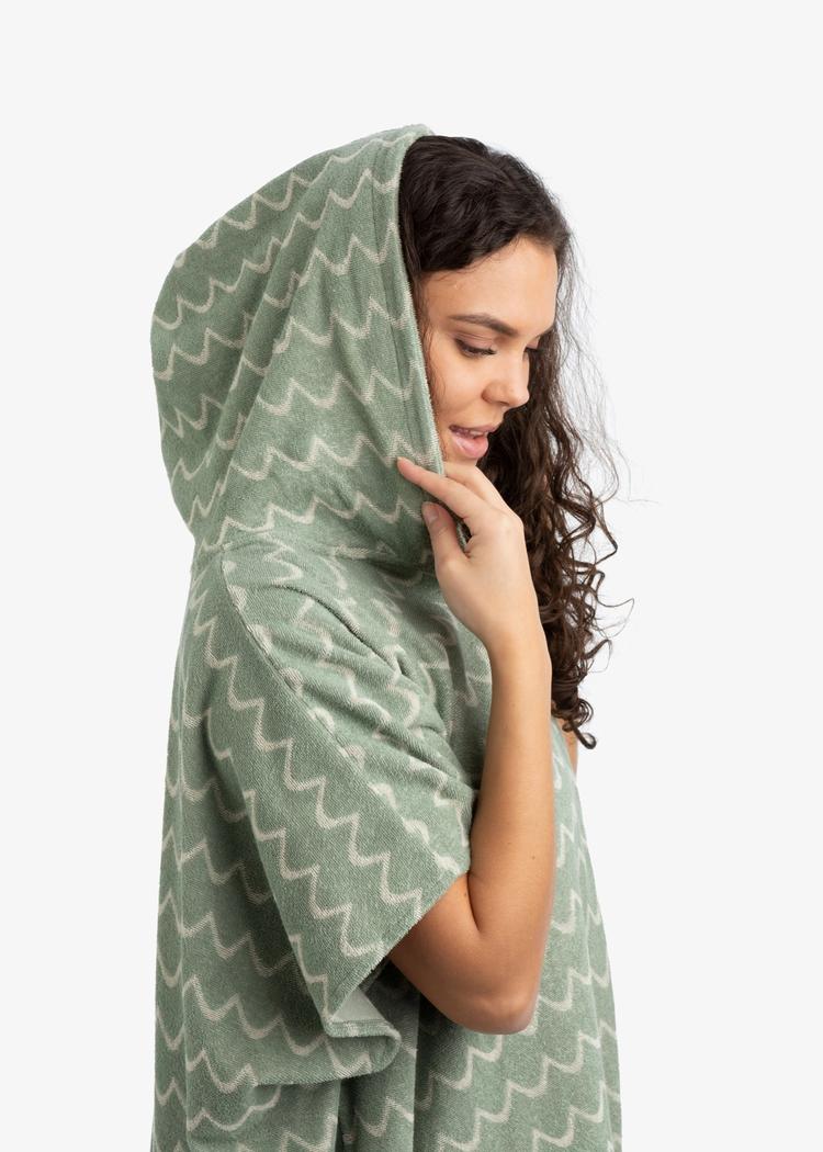 Secondary product image for "Terry Poncho Wave Green"