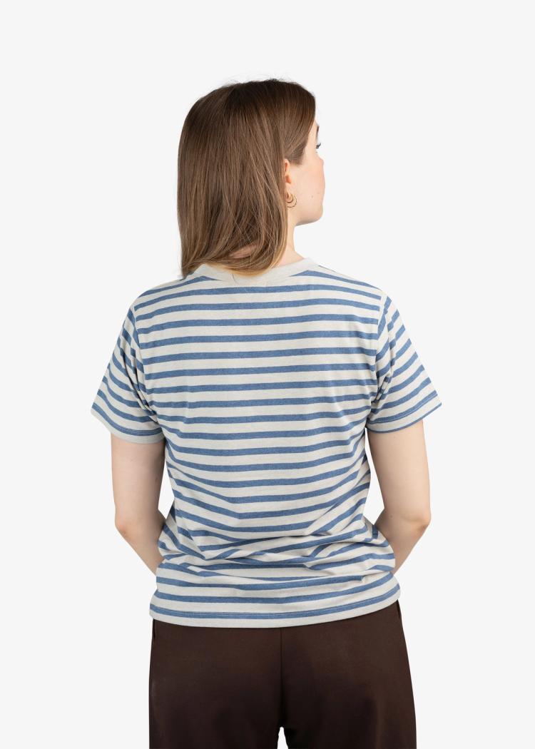 Secondary product image for "T-shirt Stripe Blue Sand"