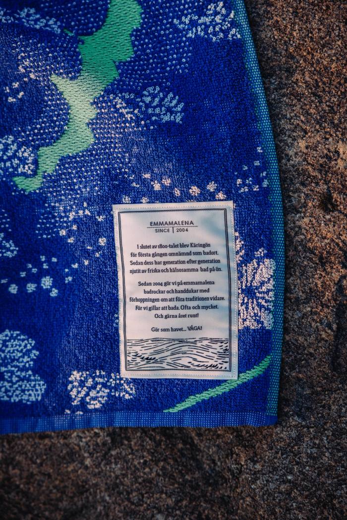Secondary product image for "Bath Towel Sockertång Blue"