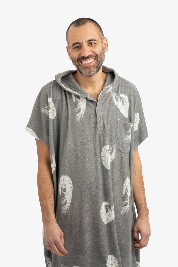 Secondary product image for "Frottéponcho Räka Grå"