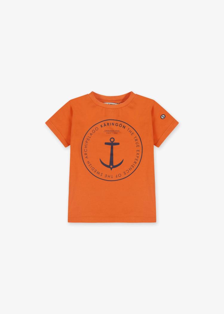 Secondary product image for "T-shirt Käringön Tvättad Orange Barn"