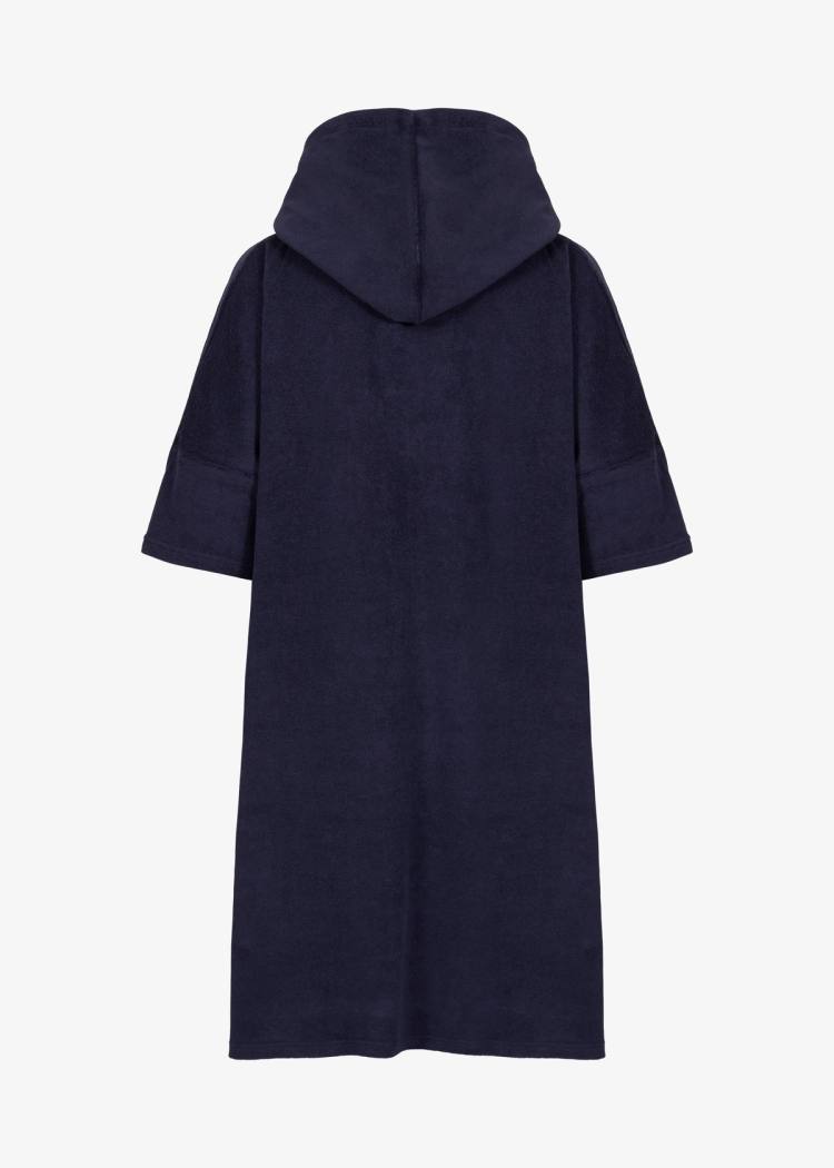 Secondary product image for "Frottéponcho Marinblå Barn LS"