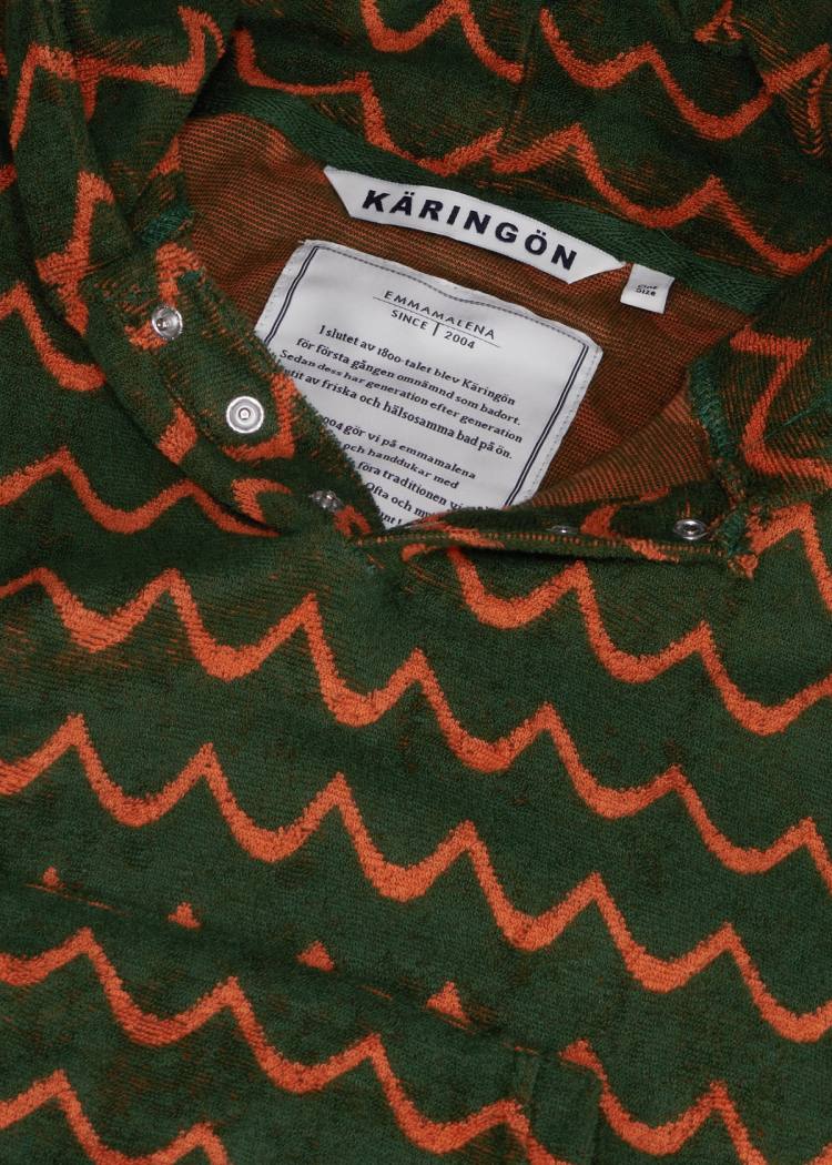 Secondary product image for "Frottéponcho Våg Grön Orange"