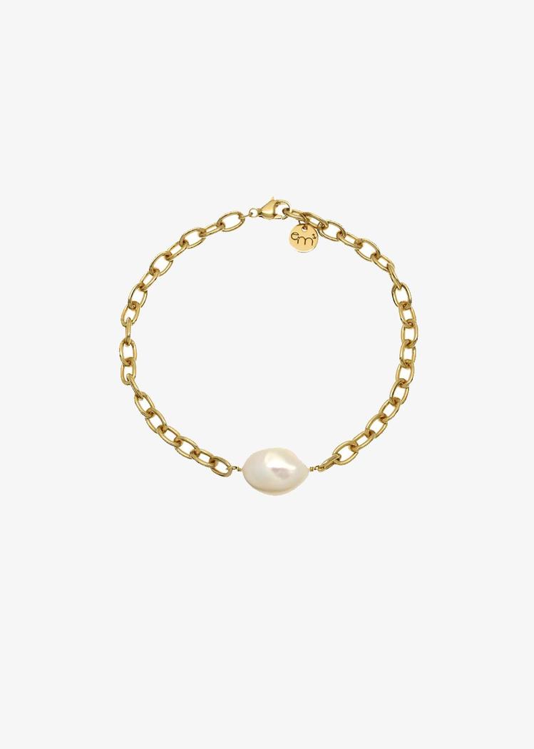 Secondary product image for "Bracelet Chain Pearl Gold"