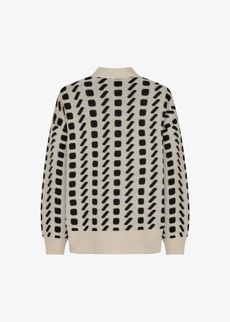 Secondary product image for "Piren Cardigan Offwhite Black"