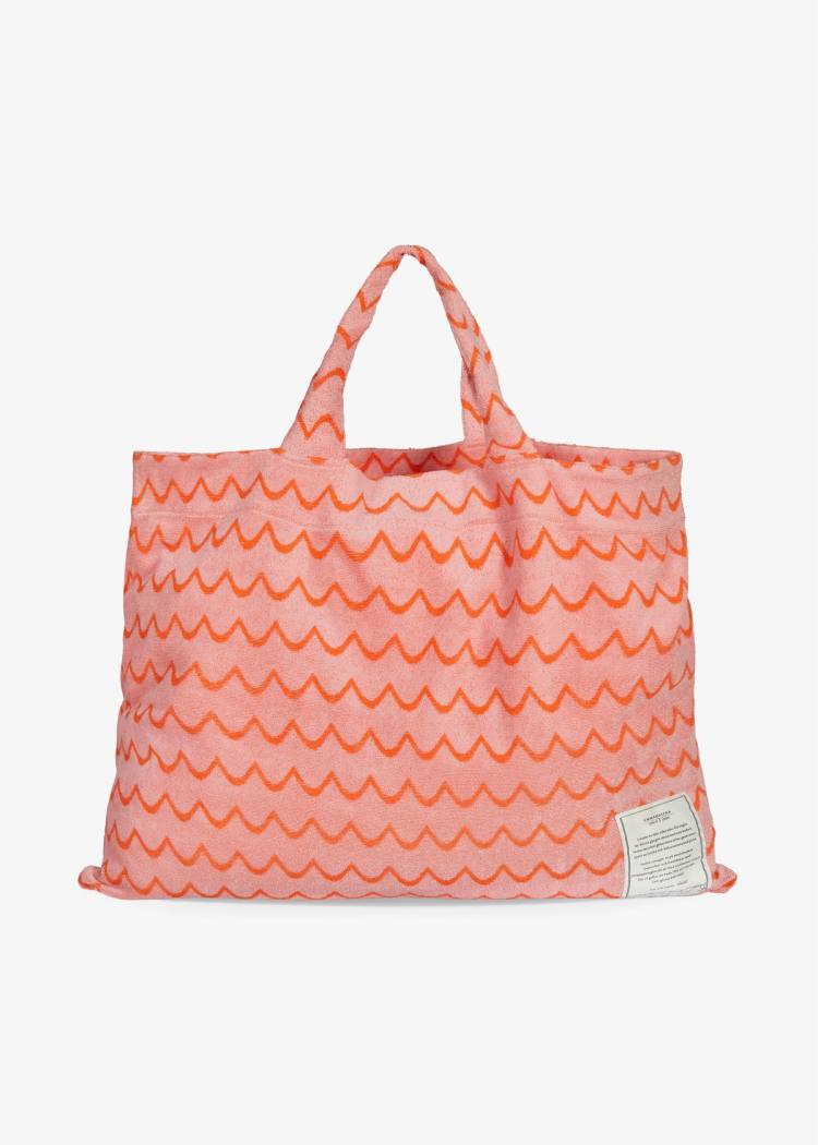 Secondary product image for "Tote Bag Terry Wave Pink Orange"