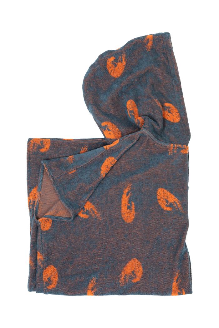 Secondary product image for "Frottéponcho Barn Räka Petrol"