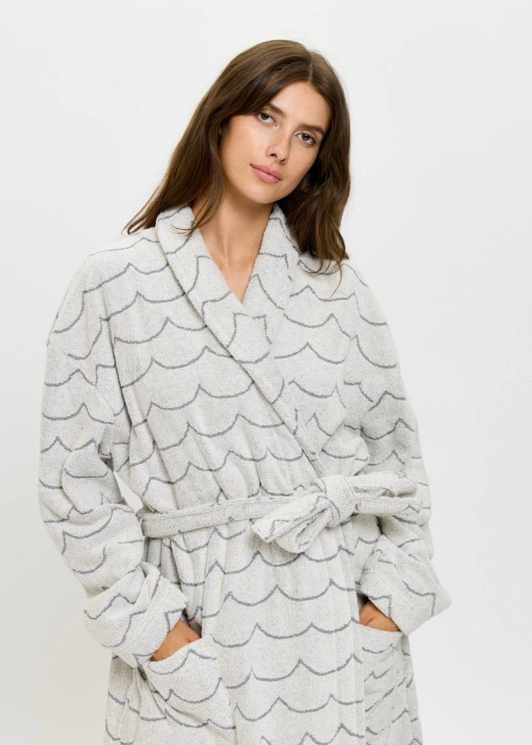 Secondary product image for "Bathrobe Wave Ecru Woman"