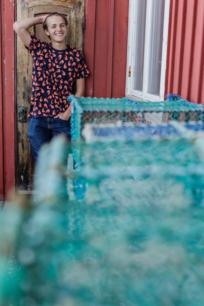 Secondary product image for "T-shirt Shrimp Navy Blue"