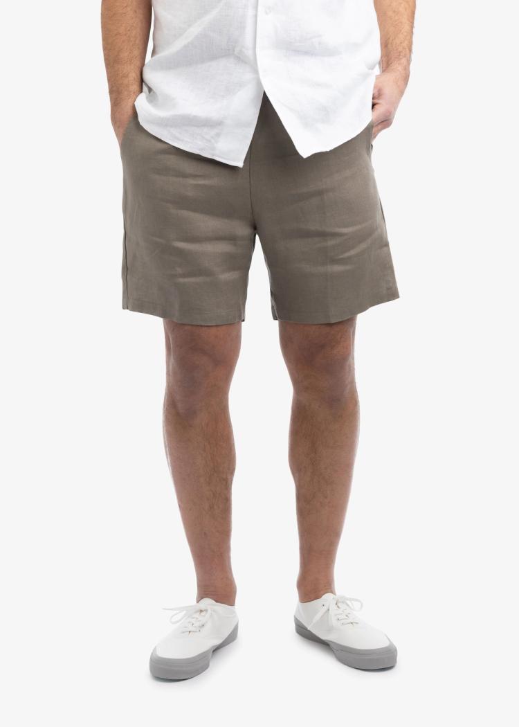 Secondary product image for "Benny Linneshorts Khaki Sand"