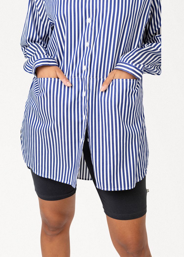 Secondary product image for "Emma Shirt Stripe Navy"
