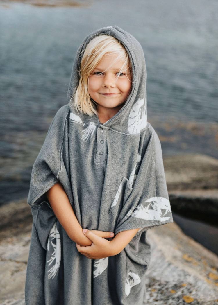 Secondary product image for "Terry Poncho Kids Shrimp"