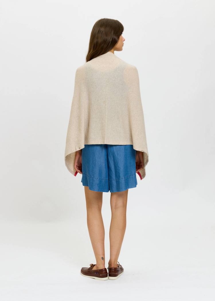 Secondary product image for "Kari Poncho Sand Rosa"