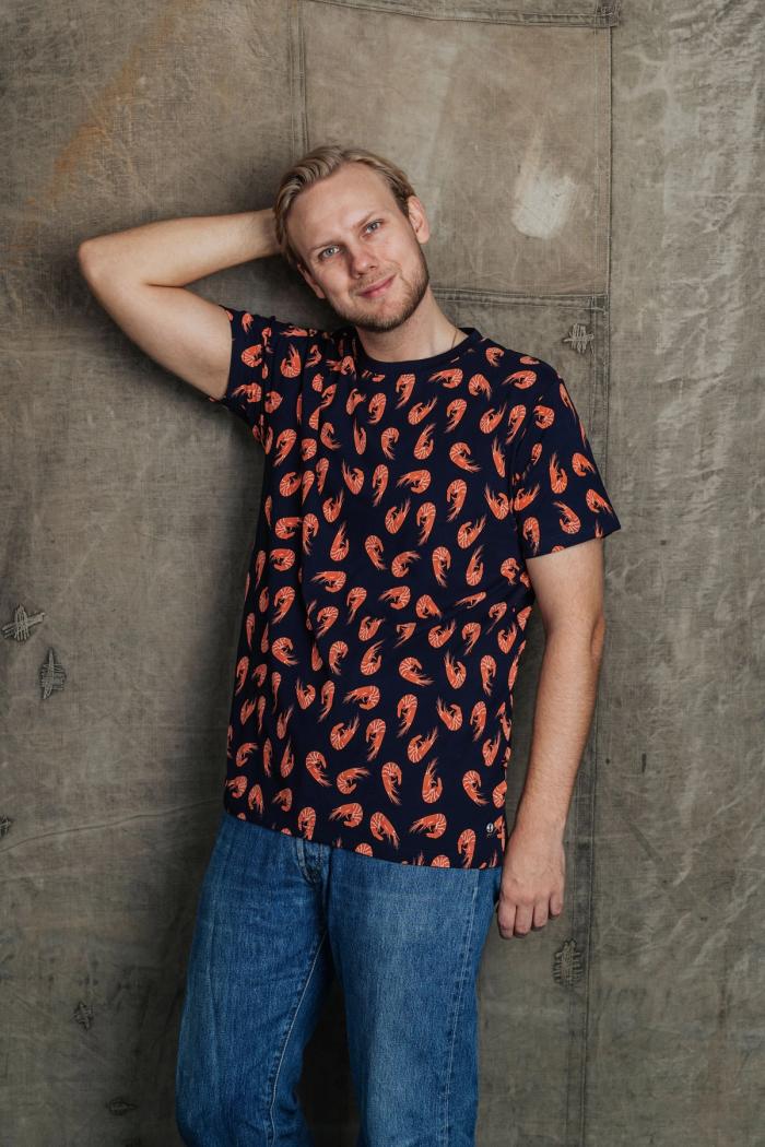 Secondary product image for "T-shirt Räka Marinblå"