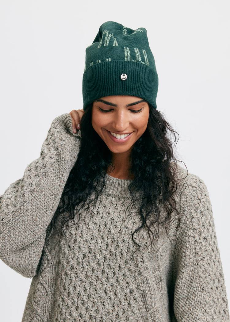 Secondary product image for "EM Stickad Mössa Grön"