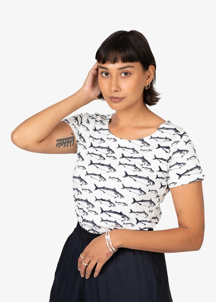 Secondary product image for "Eli T-shirt Mackerel"