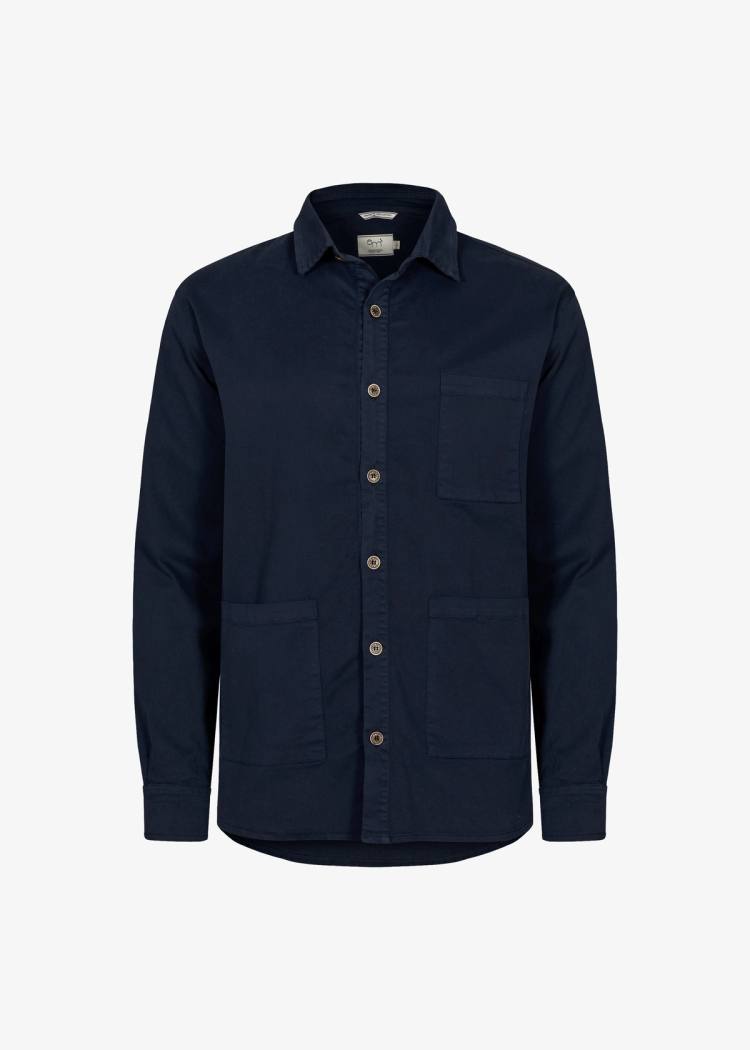 Secondary product image for "Three Pocket Skjorta Marinblå"