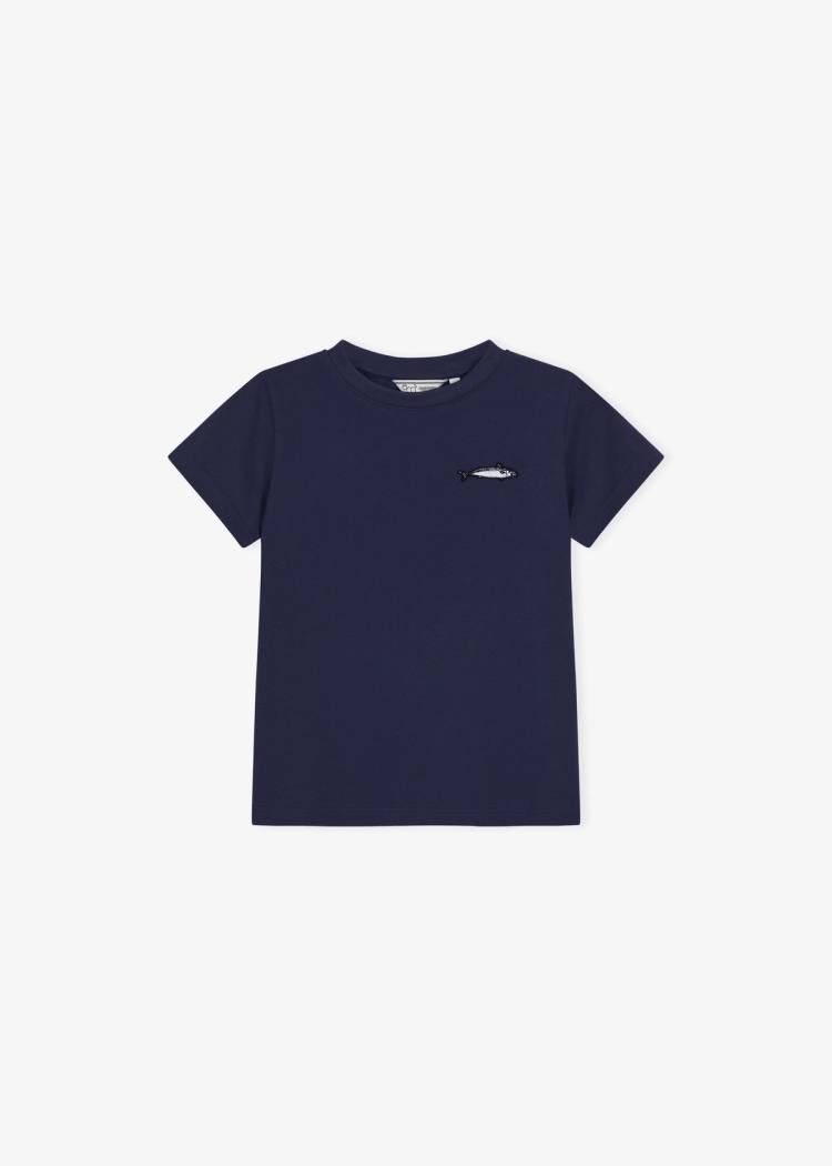 Secondary product image for "T-shirt Barn Makrillen Marinblå"