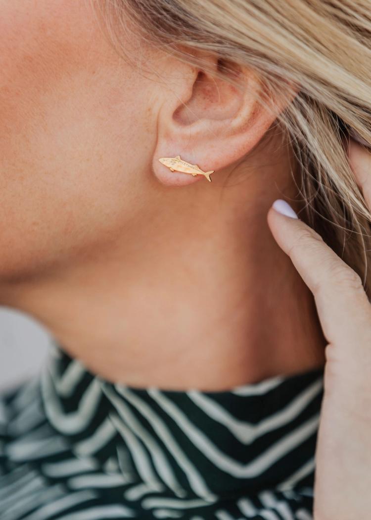 Secondary product image for "Earring Mackerel Gold"