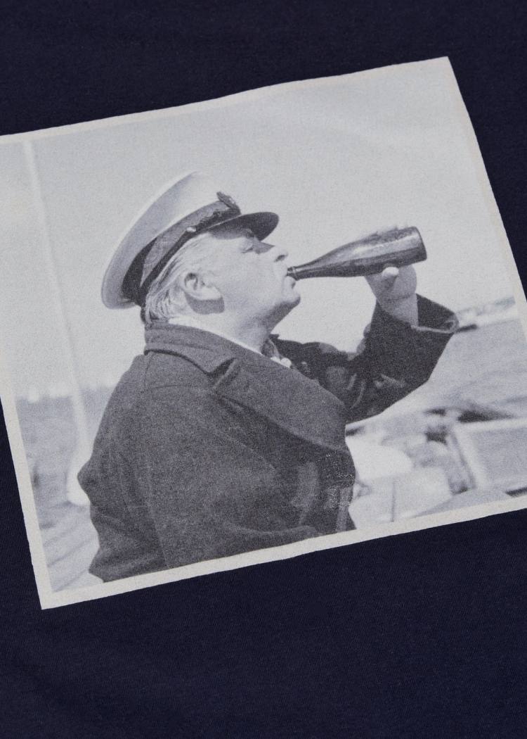 Secondary product image for "T-shirt Evert Skål Navy Barn"