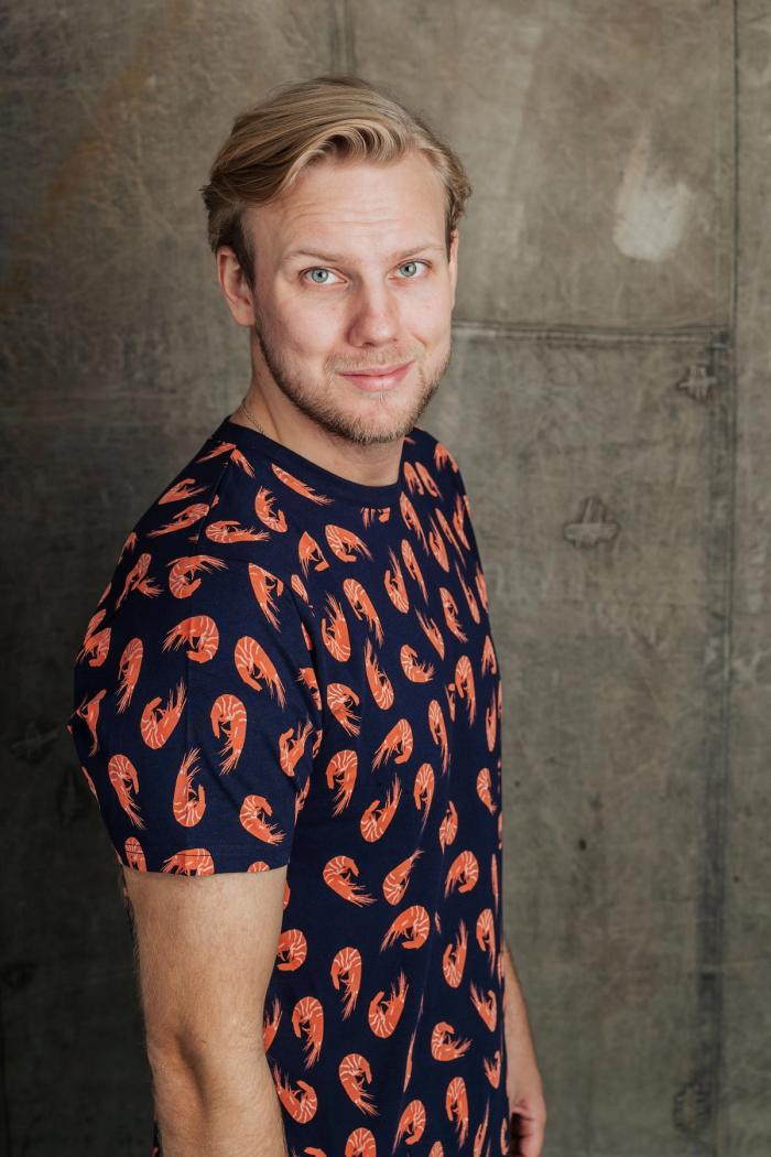 Secondary product image for "T-shirt Räka Marinblå"