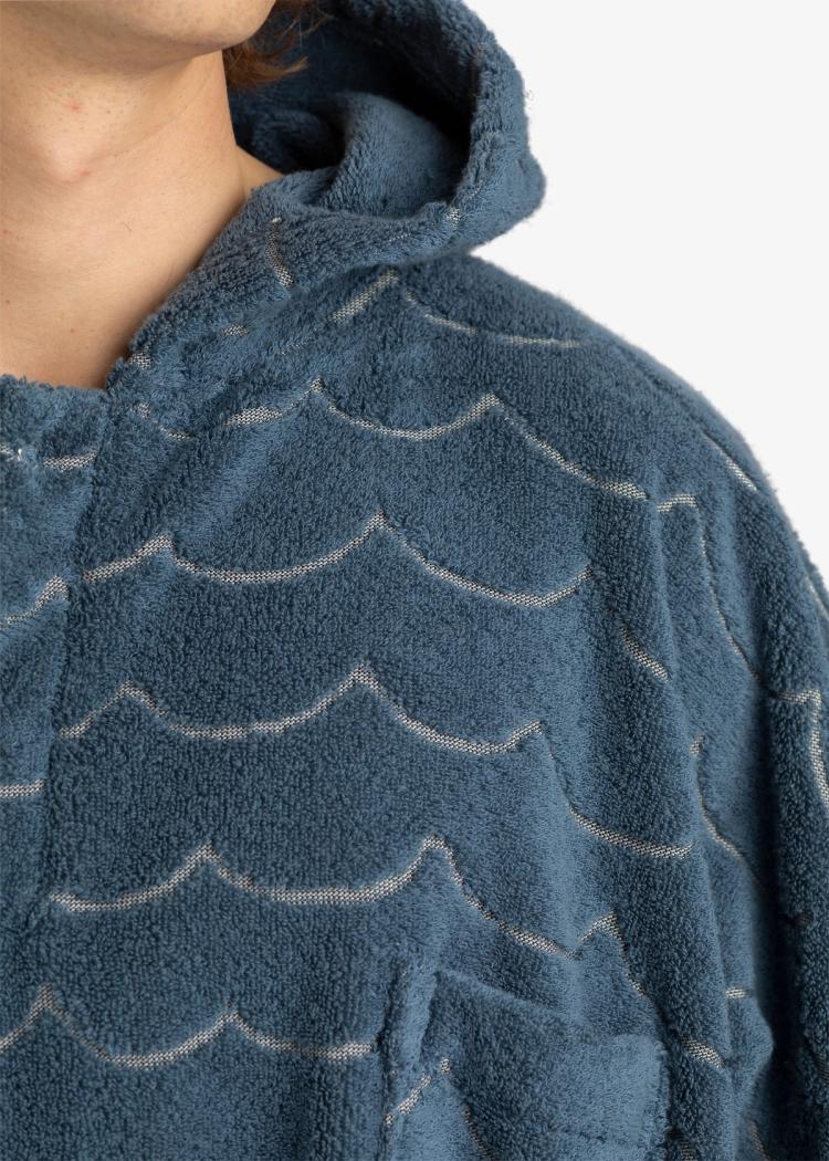 Secondary product image for "Frottéponcho Våg Petrol Långärmad"
