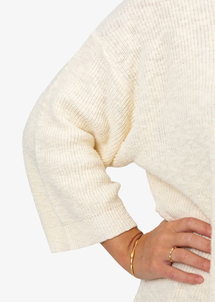 Secondary product image for "Elisa Stickad Tröja Off-white"