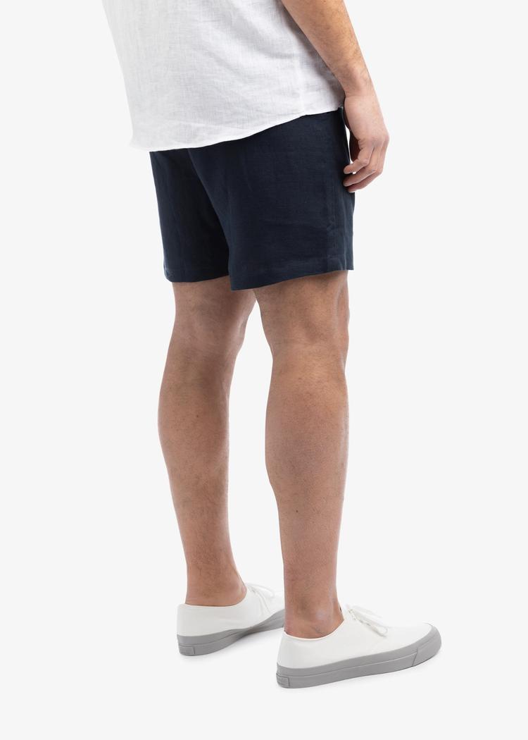 Secondary product image for "Benny Linneshorts Marinblå"