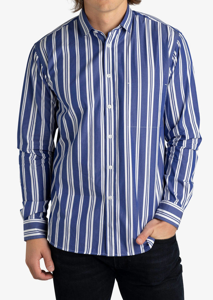 Secondary product image for "Kurt Shirt Stripe Blue"
