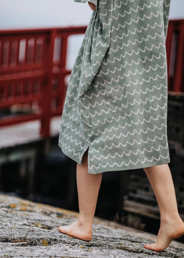 Secondary product image for "Terry Poncho Wave Green"