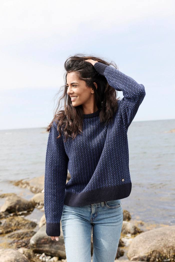 Secondary product image for "Olga Stickad Navy"