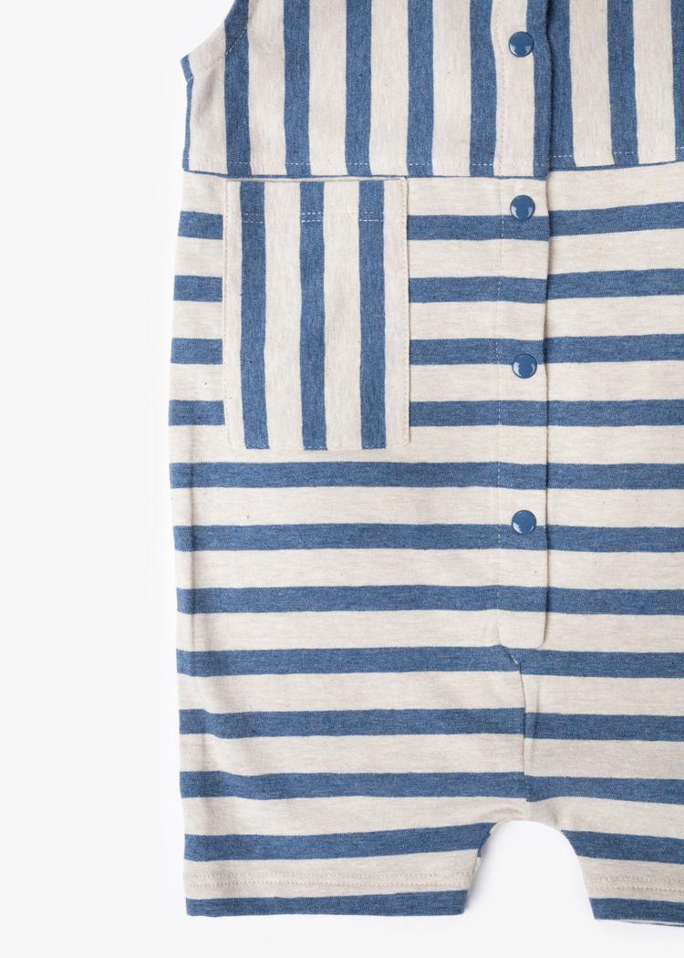Secondary product image for "Vac Jumpsuit Stripe Blue Sand"