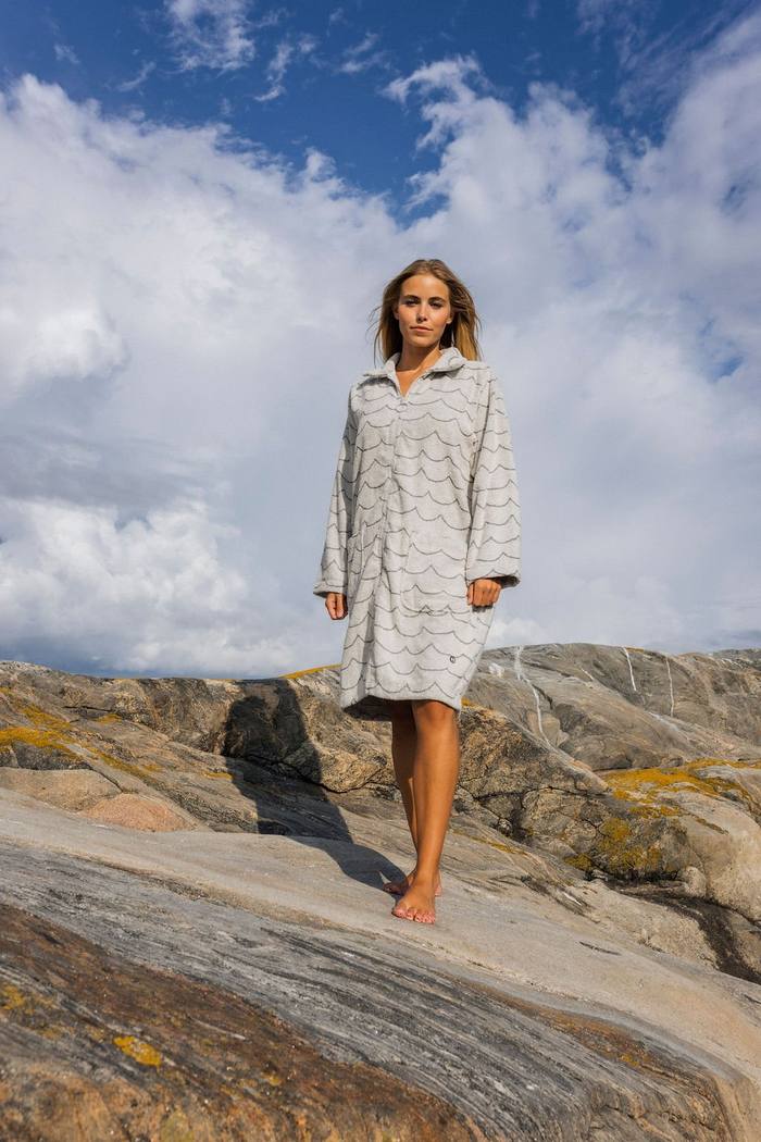 Secondary product image for "Bathrobe Ladies Wave Ecru"