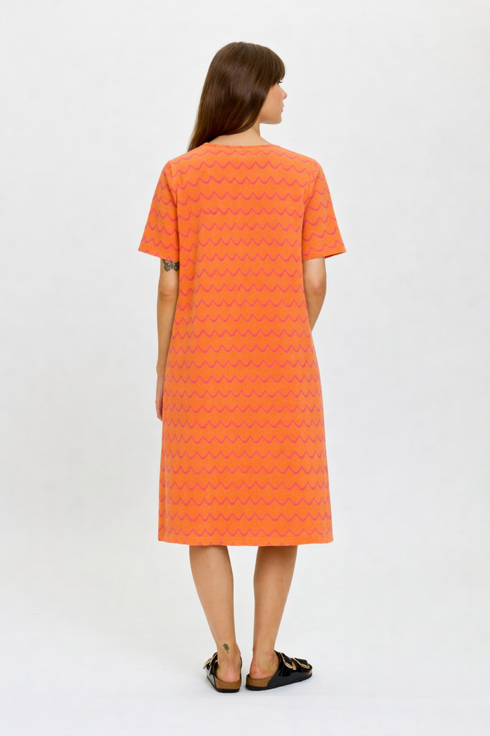 Secondary product image for "Hilda Terry Dress Wave Orange/Pink
"