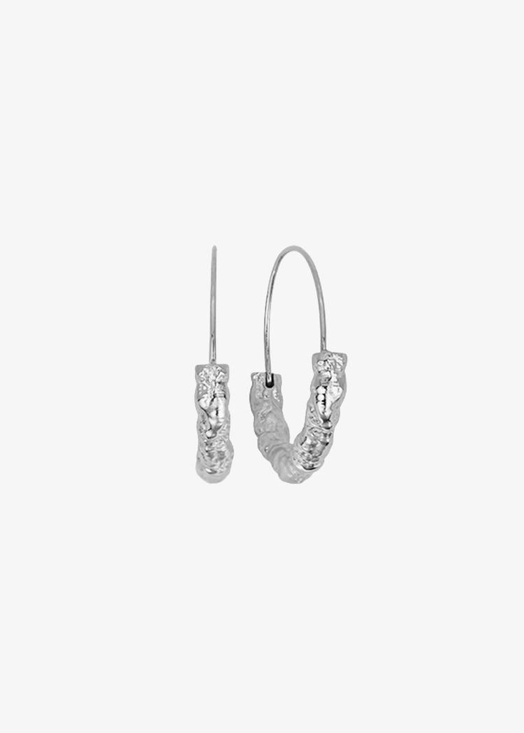 Secondary product image for "Örhänge Struktur Ring Silver"