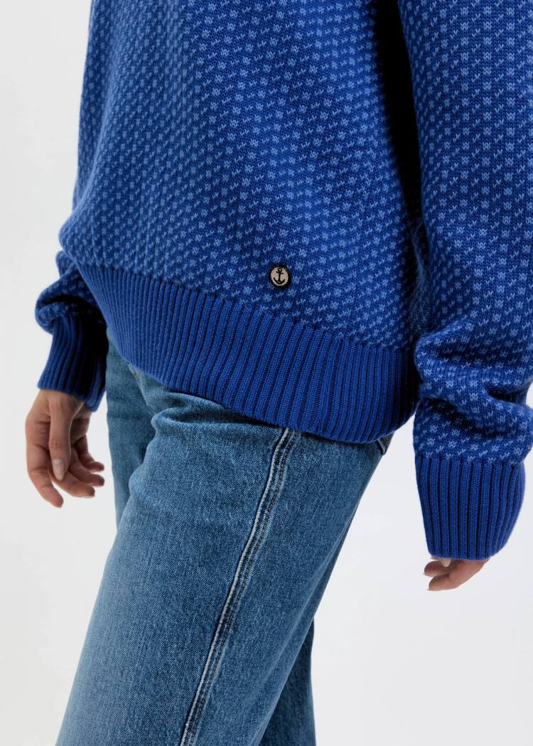 Secondary product image for "Olga Knit Sweater Blue Cotton"