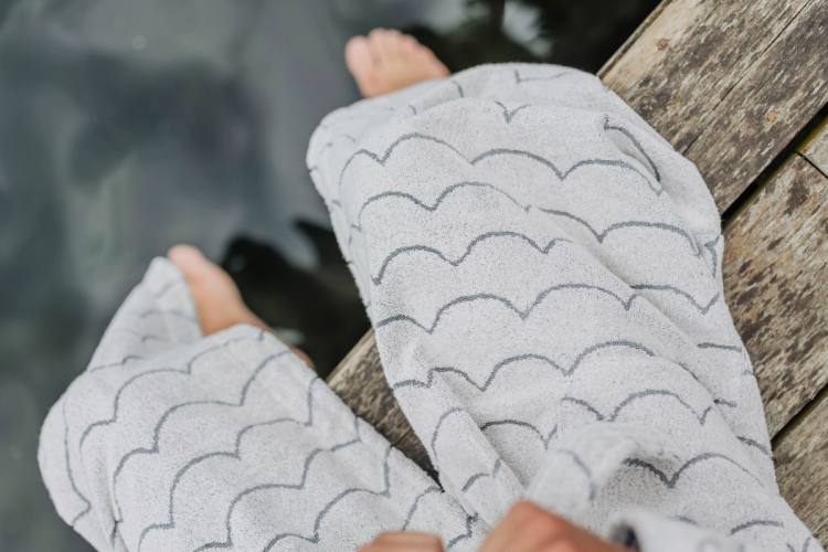 Secondary product image for "Bathrobe Wave Ecru Men"