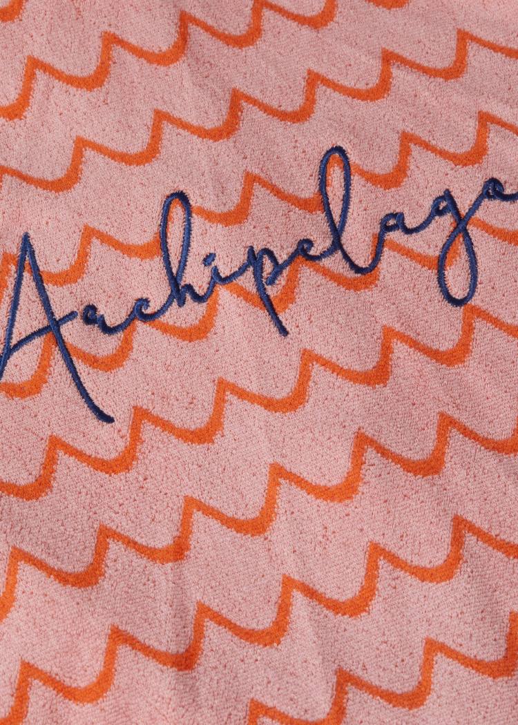 Secondary product image for "Bathrobe Archipelago Wave Pink Orange"