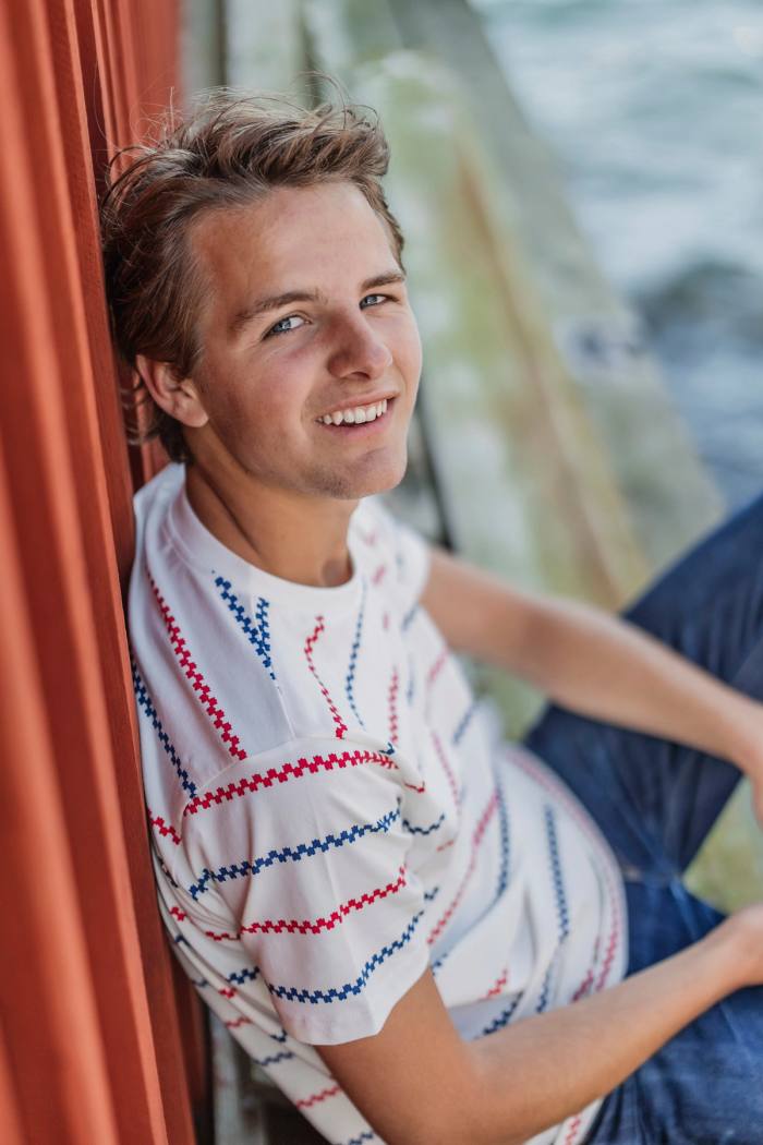 Secondary product image for "T-shirt Käringön Stripe Offwhite"