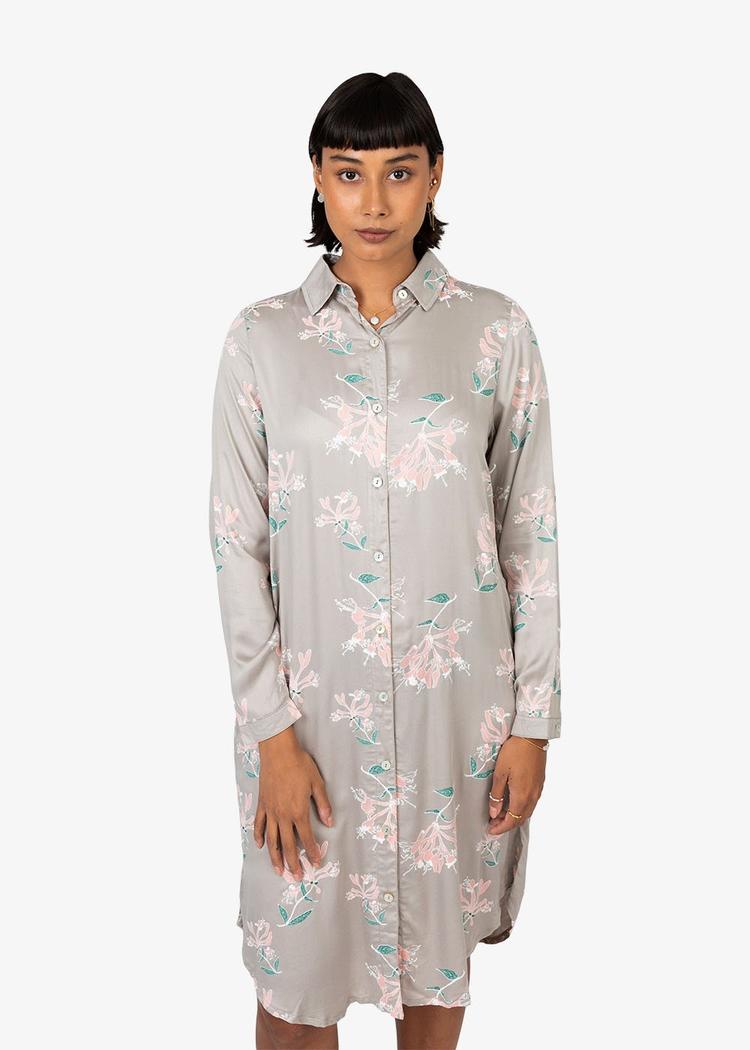 Secondary product image for "Irma Shirt Dress Honeysuckle Mole"