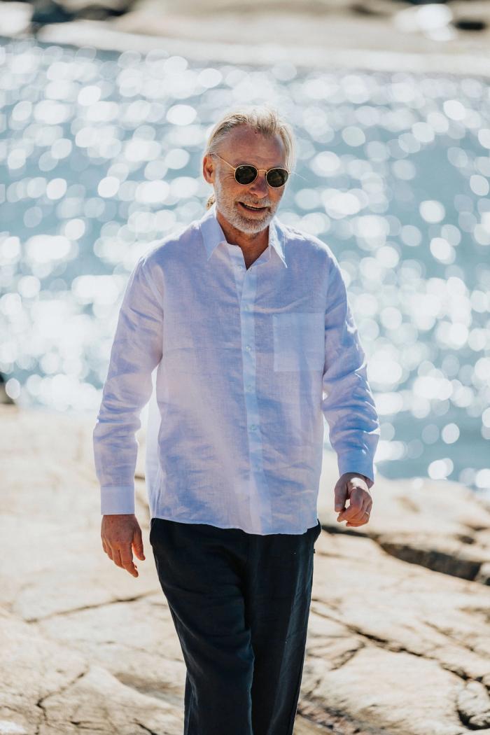 Secondary product image for "Osborn Shirt Linen Off-white"
