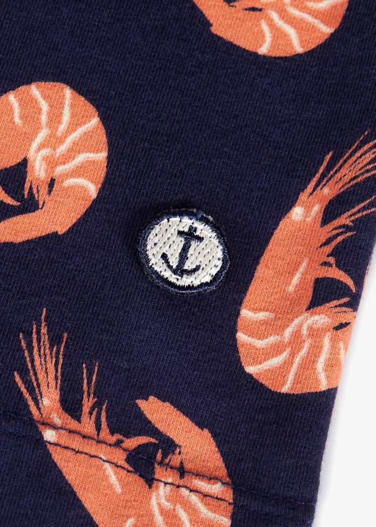 Secondary product image for "T-shirt Kids Shrimp Navy"