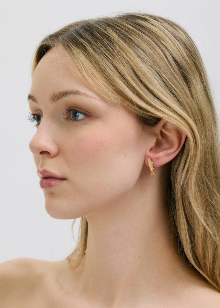 Secondary product image for "Örhänge Makrill Guld"