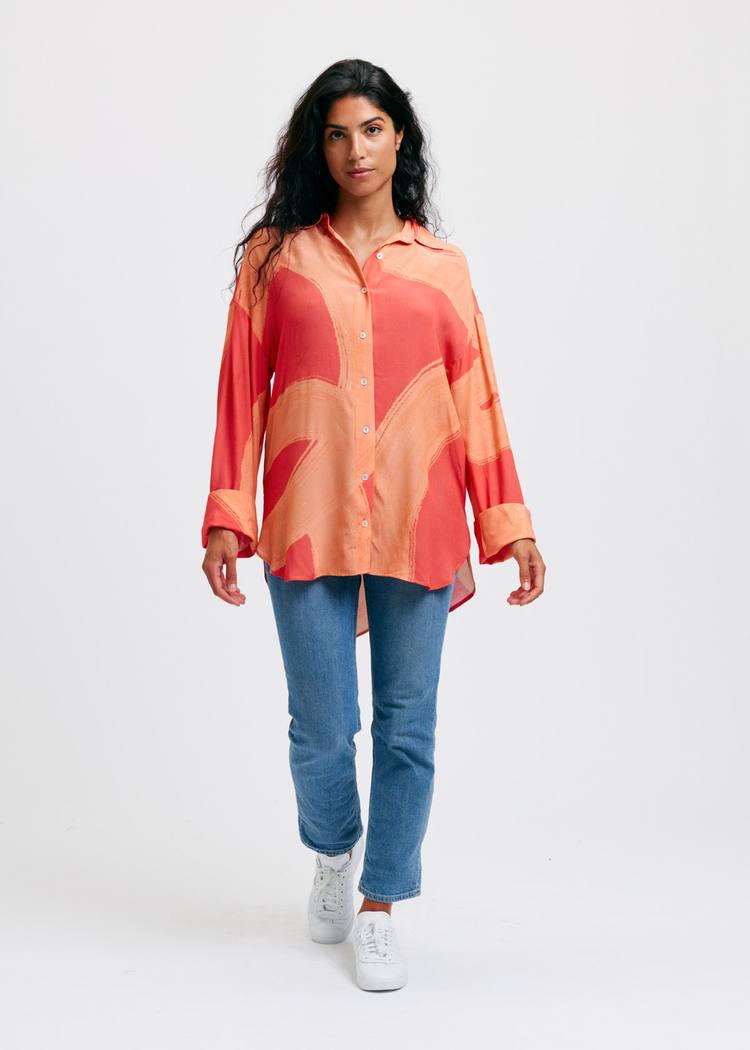 Secondary product image for "Melli Skjorta Ocean Line peach"