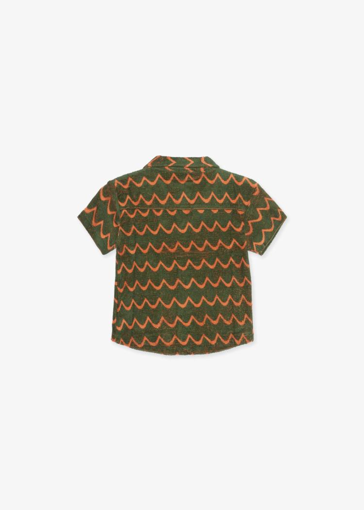 Secondary product image for "Terry shirt Wave Green Orange Kids"