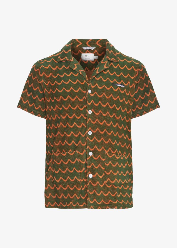 Secondary product image for "Terry shirt Wave Green Orange
"