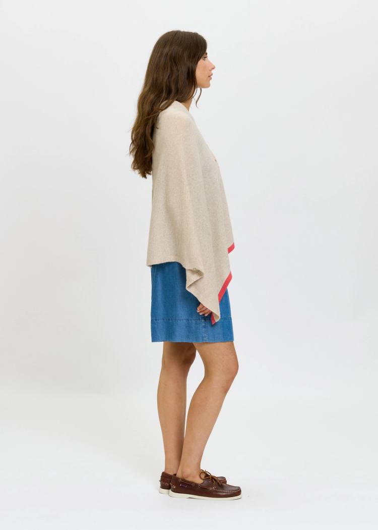 Secondary product image for "Kari Poncho Sand Rosa"