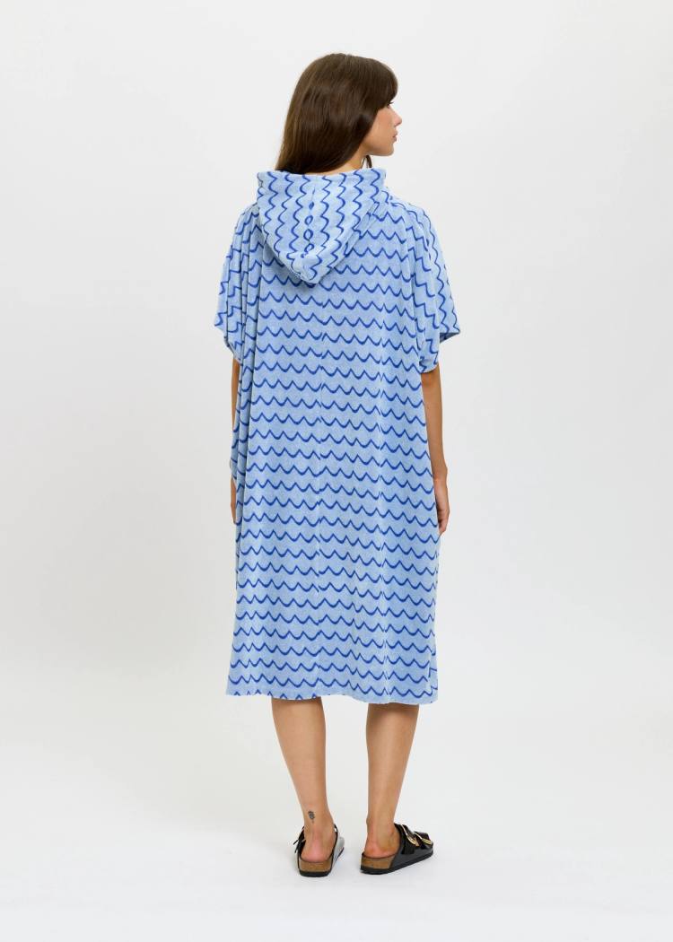 Secondary product image for "Frotteponcho Blå/Navy Våg"