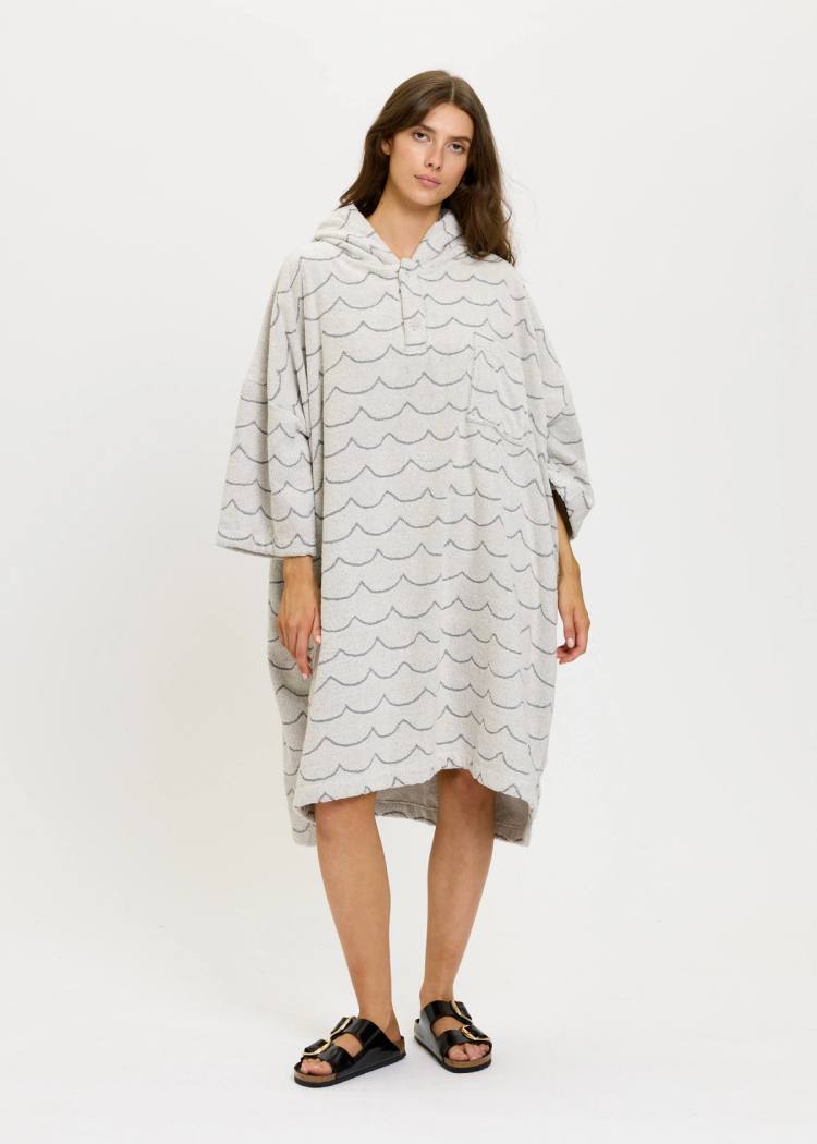 Secondary product image for "Frottéponcho Våg Ecru"