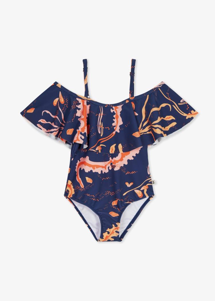 Secondary product image for "Livia Ruffles Swimsuit Shell & Seaweed Kids"